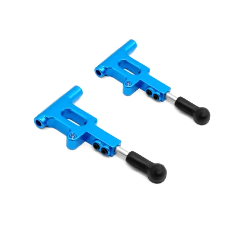 2 Pack Front Upper Suspension Swing Arm Sky Blue Metal For 1/10 Tamiya TRF416 RC Car Upgrade Parts