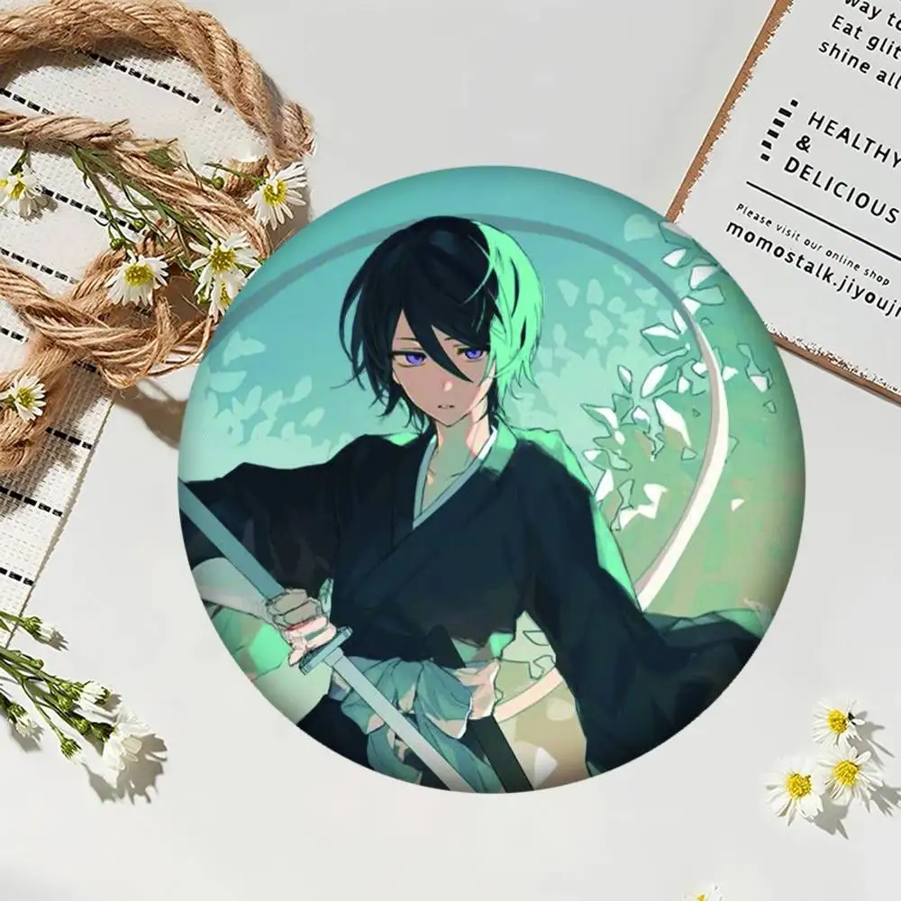 1 قطعة R-Rukia أنيمي K-Kuchiki شارات شارة ليزر مستديرة بروش الملابس ظهره اكسسوارات التلبيب