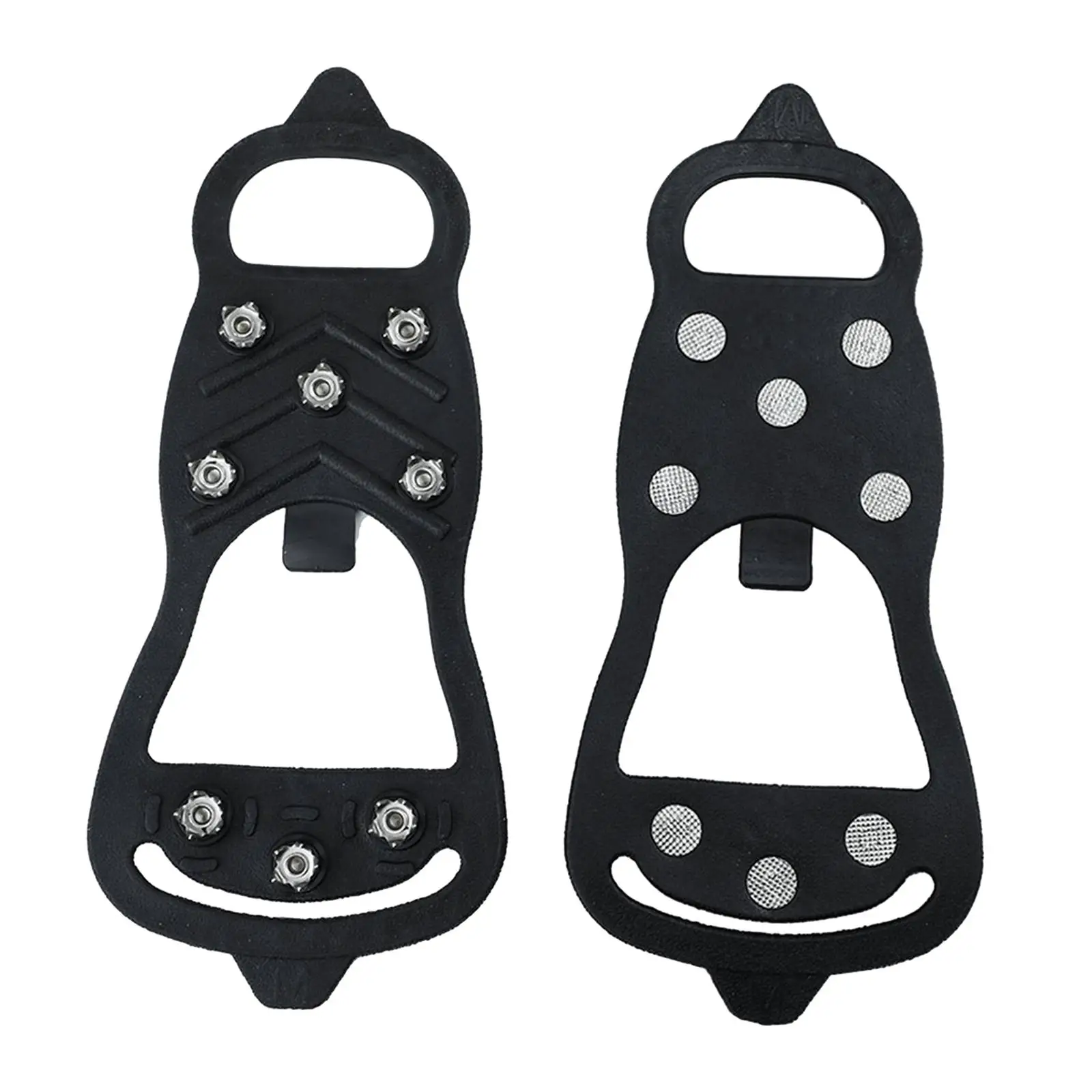 Walk Crampon Spikes Grips Non Slip Traction 1 Pair 8 Spikes Crampons for Jogging Climbing Outdoor Mountaineering Mountain Roads