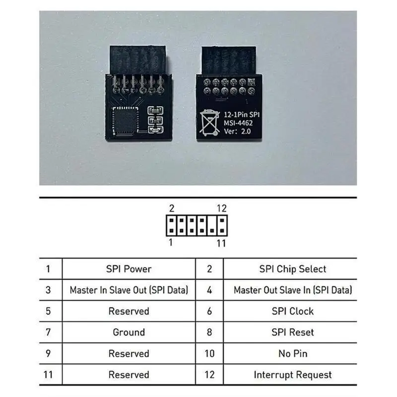 TPM 2.0 Modul Verschlüsselung Sicherheitsmodul Remote-Karte unterstützt 12 14 18 20 Pin für ASUS/MSI/GIGABYTE Multi-Marken-Motherboard – Detail 31