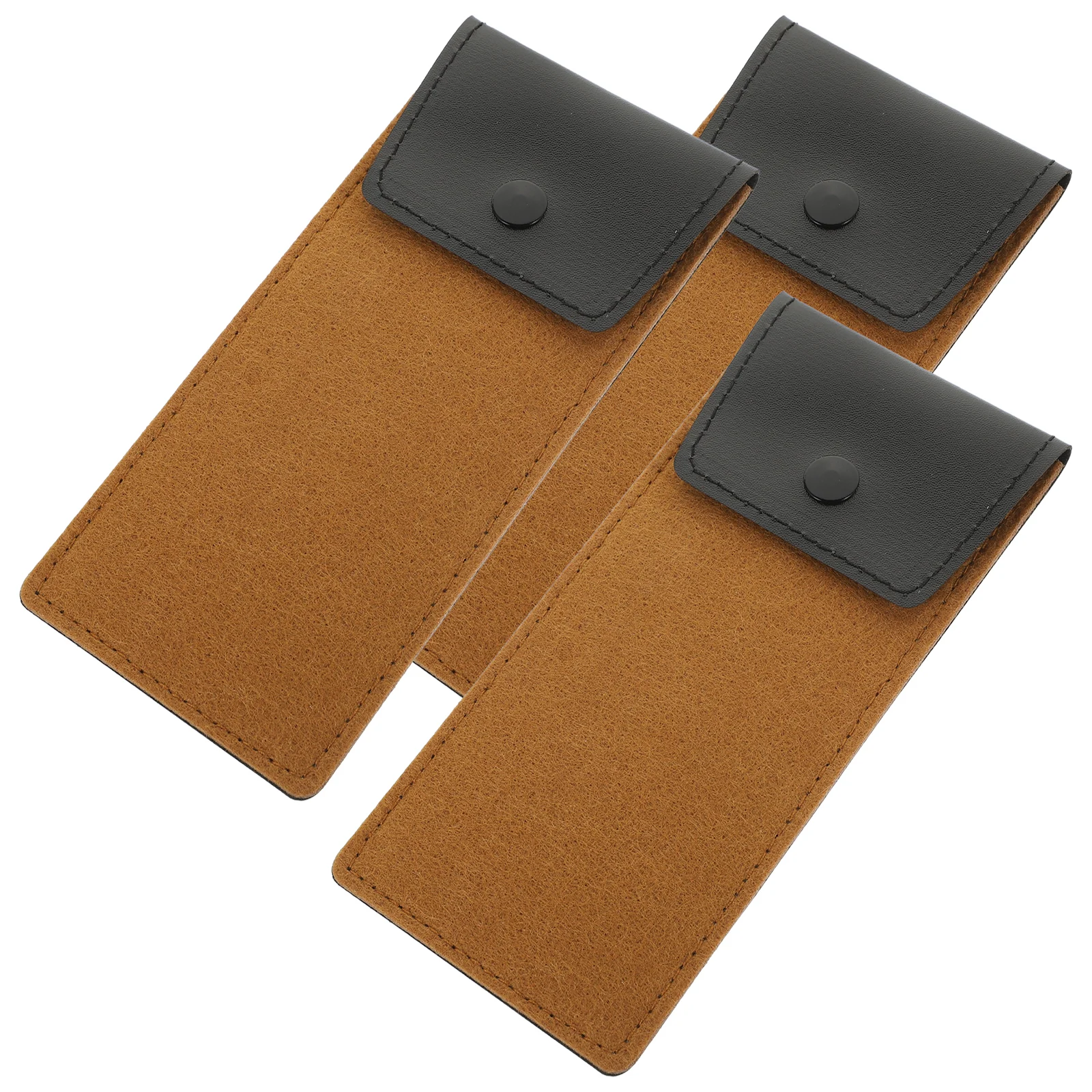 

3pcs Bag Felt Soft Case for Reading Eyewear Sunglasses Storage Thin Portable Pencil Glasses Case Soft Desk ganizer