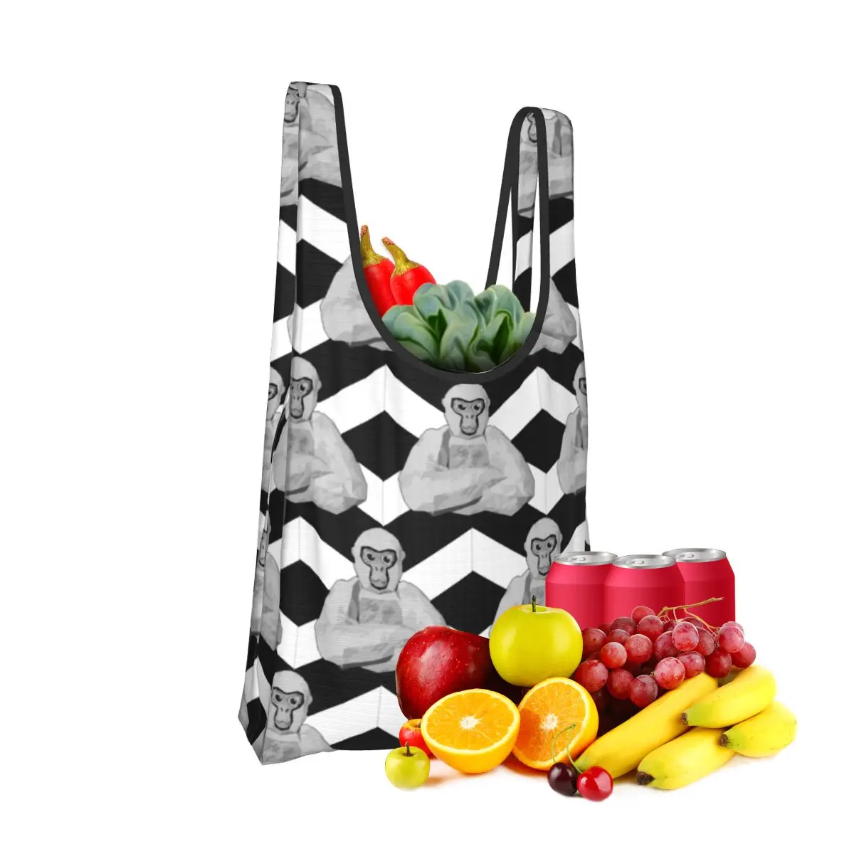 

Сумка для покупок Gorilla Tag, портативные сумки-тоут, многоразовая сумка-шоппер на плечо, продуктовая сумка