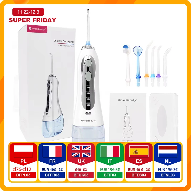 3 Modes Oral Irrigator 300ML Water Floss Portable Dental Water Flosser Irrigator Dental Teeth Cleaner USB Rechargeable Machine