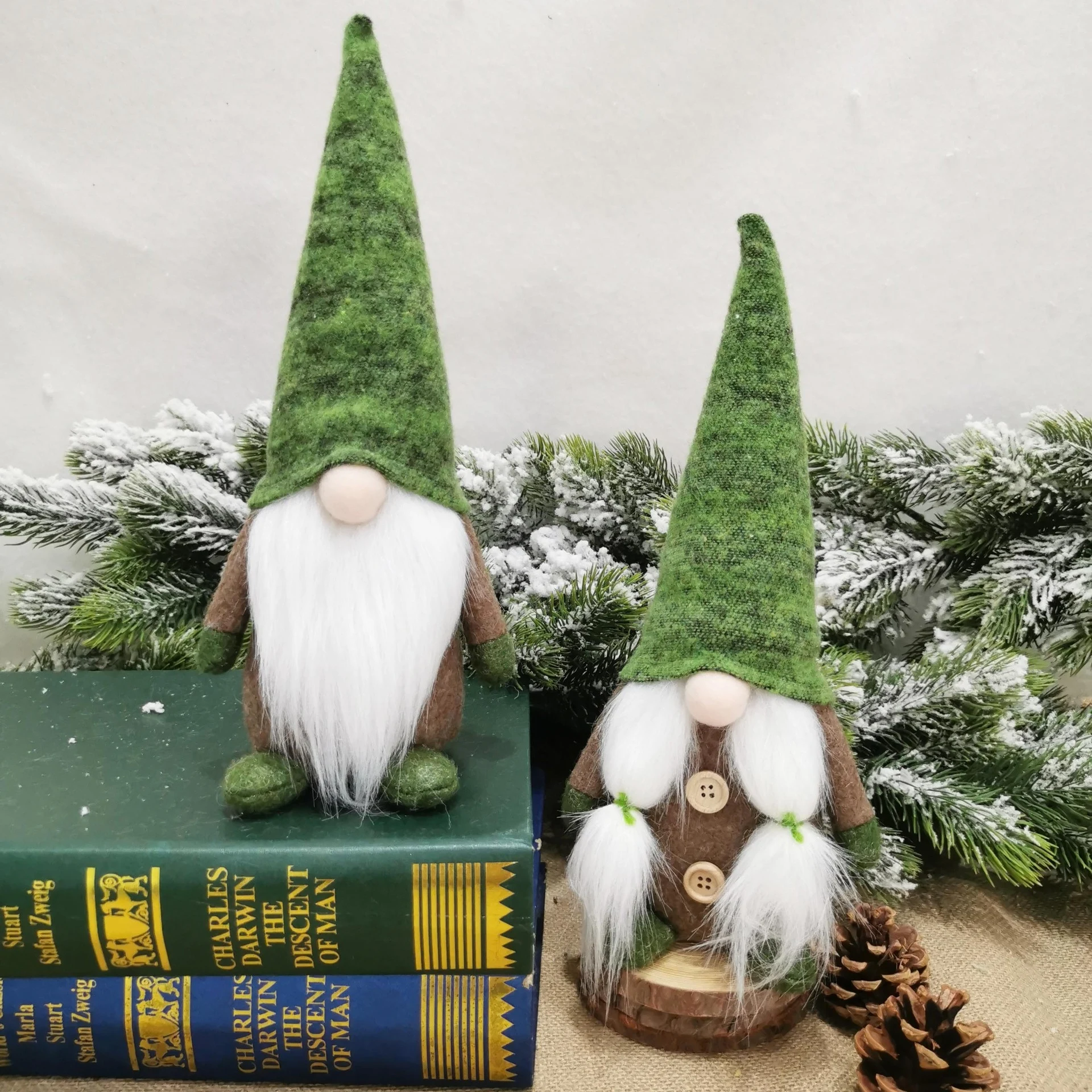 Christmas Decorations Green Forest Elves Nordic Santa Claus Decorations Faceless Doll Creative Gift