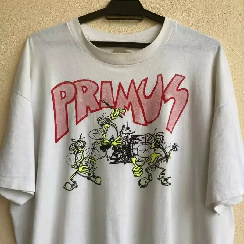 Primus Music BAND Art Cotton White T Shirt Full Size S 5XL ET1292