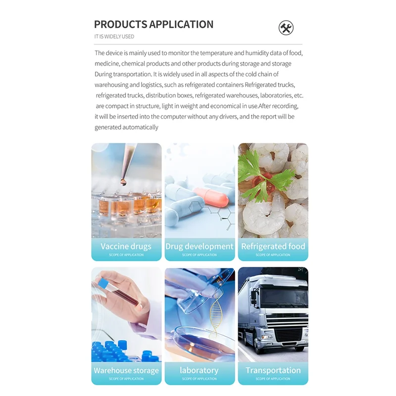 BAAG-Tembo05 1 قطعة مسجل بيانات درجة الحرارة 60 يومًا للاستخدام الفردي محلل درجة الحرارة PDF تقرير USB مسجل درجة الحرارة