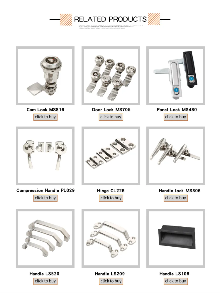 검정 플라스틱 도어락 조절 가능한 너클 헤드U 버터플라이 핸들 회전 360도 핸들 도어락