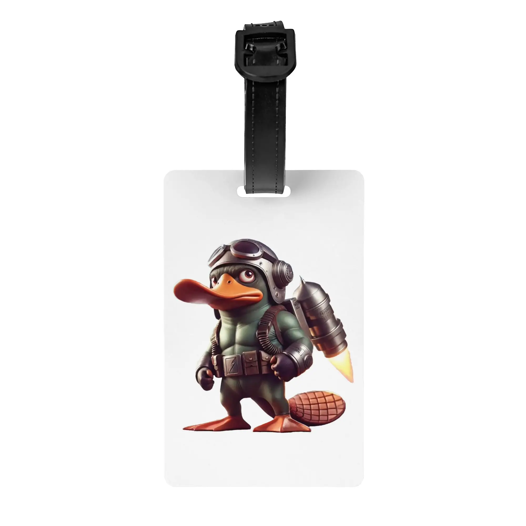 Ornitorinco Instintivo Luggage Tags for Suitcases Cute Funny Italian Brainrot Meme  Baggage Tags Privacy Cover ID Label