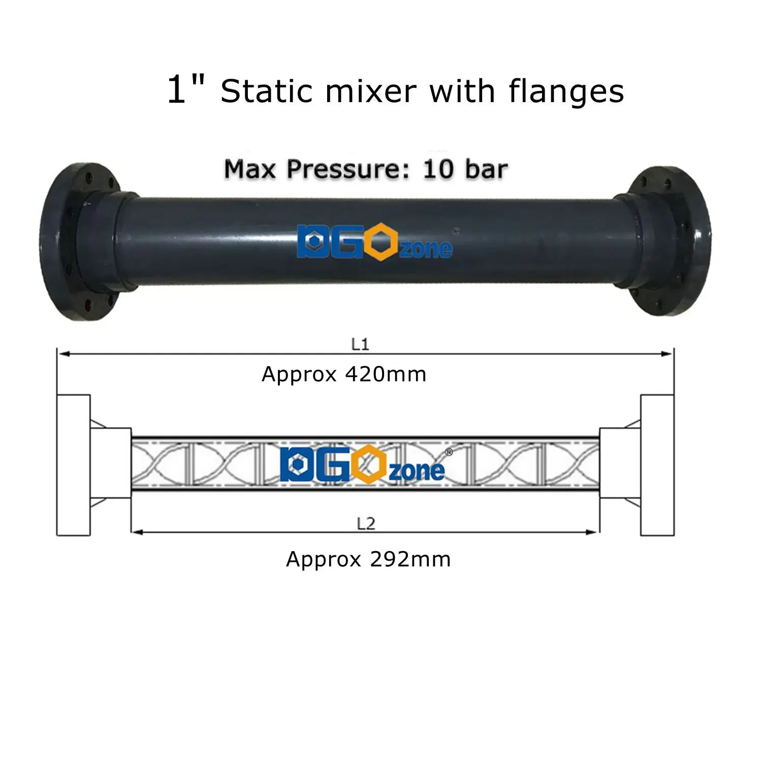 

Статический смеситель из ПВХ, 1 дюйм, пластиковое высокоэффективное смесительное оборудование, озон 1,25 дюйма, Equipo de Ozono