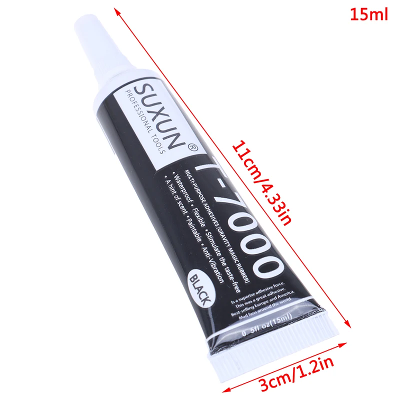 1Pc 15ml New Packaging T7000 Super Black Epoxy Resin T-7000 Black Body Rubber Super Sealant Mobile Phone Touch Screen Repa