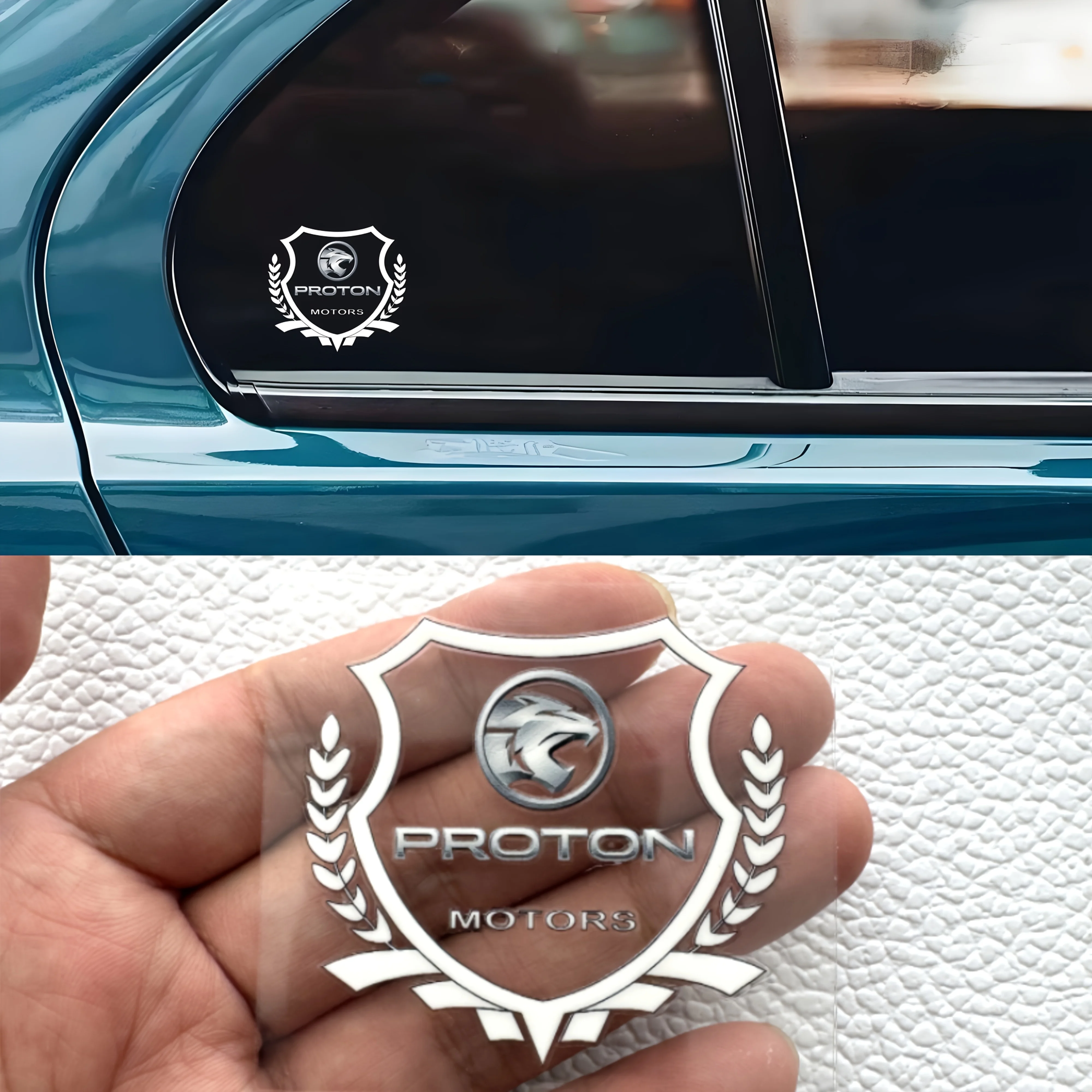 

1 шт., металлический щит, эмблема лавра и животного, виниловая наклейка, самоклеящаяся наклейка в стиле двигателей, декор для автомобиля, ноутбука, ноутбука