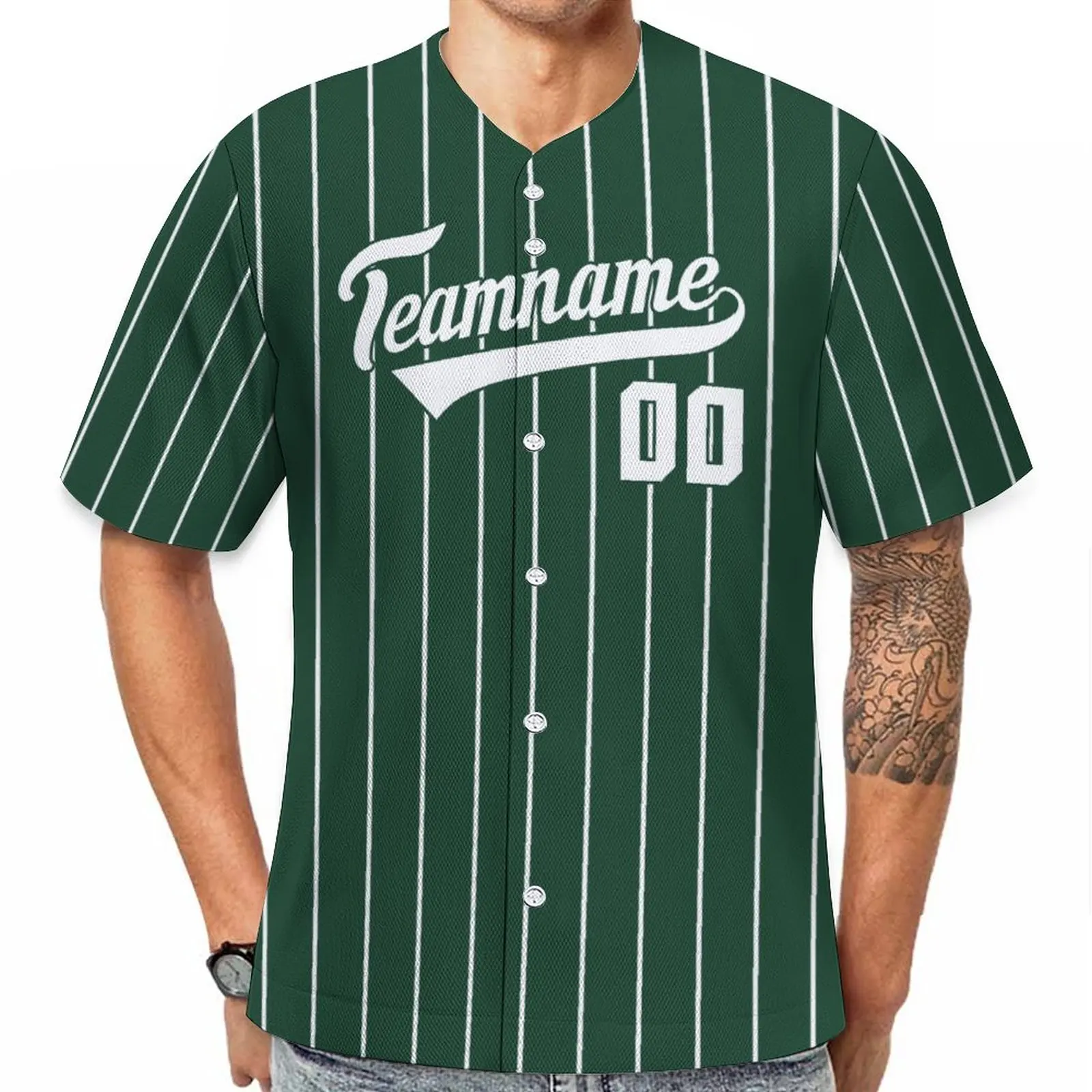 Men's Custom Baseball Jersey Personalized Printed Name Number Pinstripe Baseball Shirt Team Uniform Fans Gift S-6XL view 4