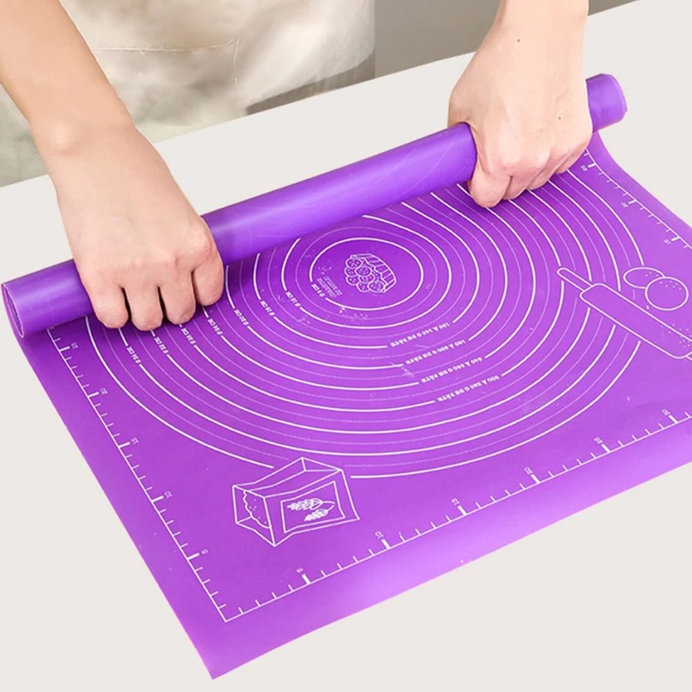 

Silicone Baking Mat Pastry Kneading Rolling Dough Mats for Baking Supplies Smooth Surface Heat Resistant Kitchen Use