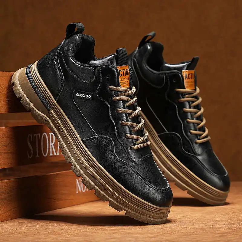 

Orange High Platform Shoose For Man Walking Autumn Shoes Men Sneakers Autumn Sports 2025summer Fitness Leading Sneskers