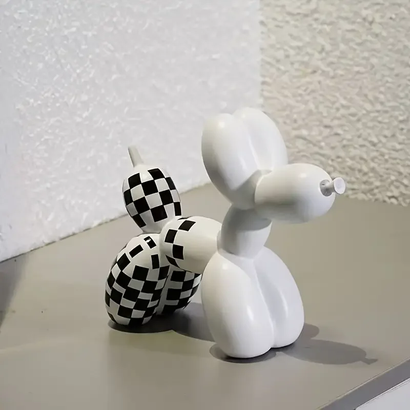 Graffiti Ballonhund Kunststoff-Skulptur Bunte Welpen-Figur Moderne Wohnzimmer-Dekoration Schlafzimmer Tischdekoration – Detail 9