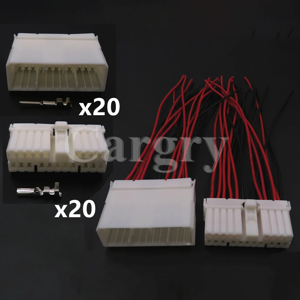 1 Set 20P AC Assembly Automobile Male Female Unsealed Connector 174936-1 368511-1 368510-1 174952-1 282369-1 Car Cable Socket