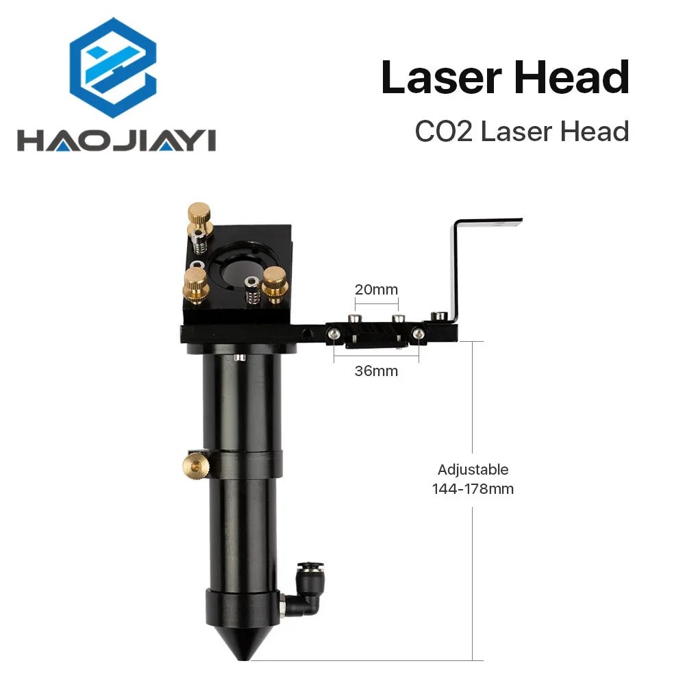 CO2 Laser Head Set Mirror Diameter 30mm and Lens Diameter 25mm Focal Length 63.5&101.6mm for High Power Co2 laser Head