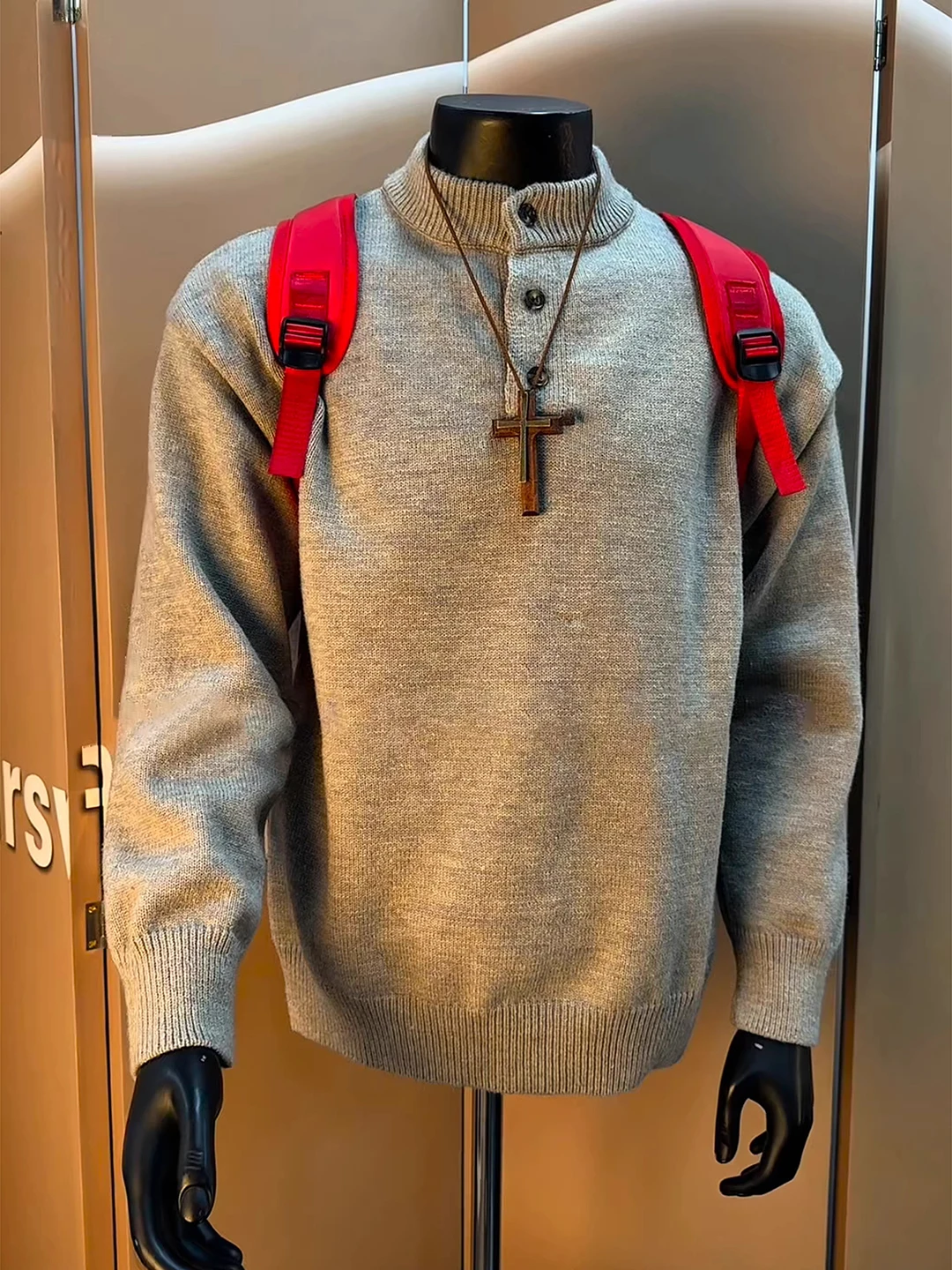 

Мужской зимний трикотажный лонгслив Henry Collar в американском ретро-стиле, базовый слой, повседневный, комфортный, с длинным рукавом