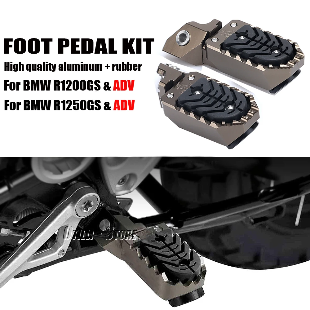 

New CNC Billet Wide Foot Pegs Pedals For BMW R1200GS ADV R 1200 GS 2016-2019 Footpegs R1250GS R 1250 GS Adventure 2020-2023