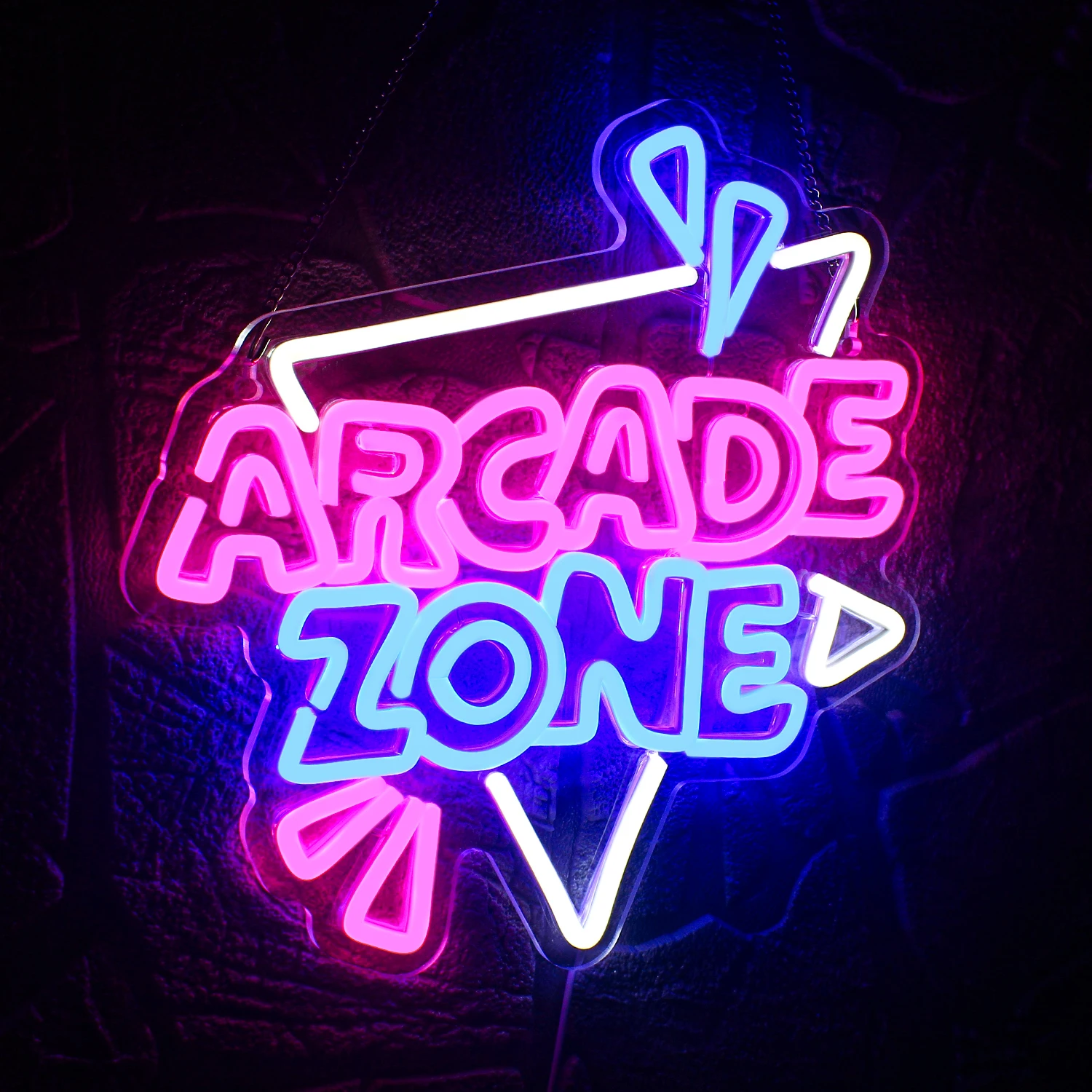 Arcade Zone Neon Led Teken Retro Game Room Decoratie Thuis Slaapkamer Bar Party Gaming Club Art Wall Light Up Borden Cadeau voor Gamer