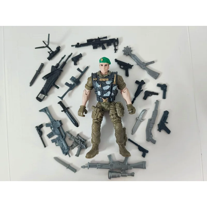 3,75 "Lanard The Corps CHAP MEI Boina Verde Comando Figura de ação em PVC