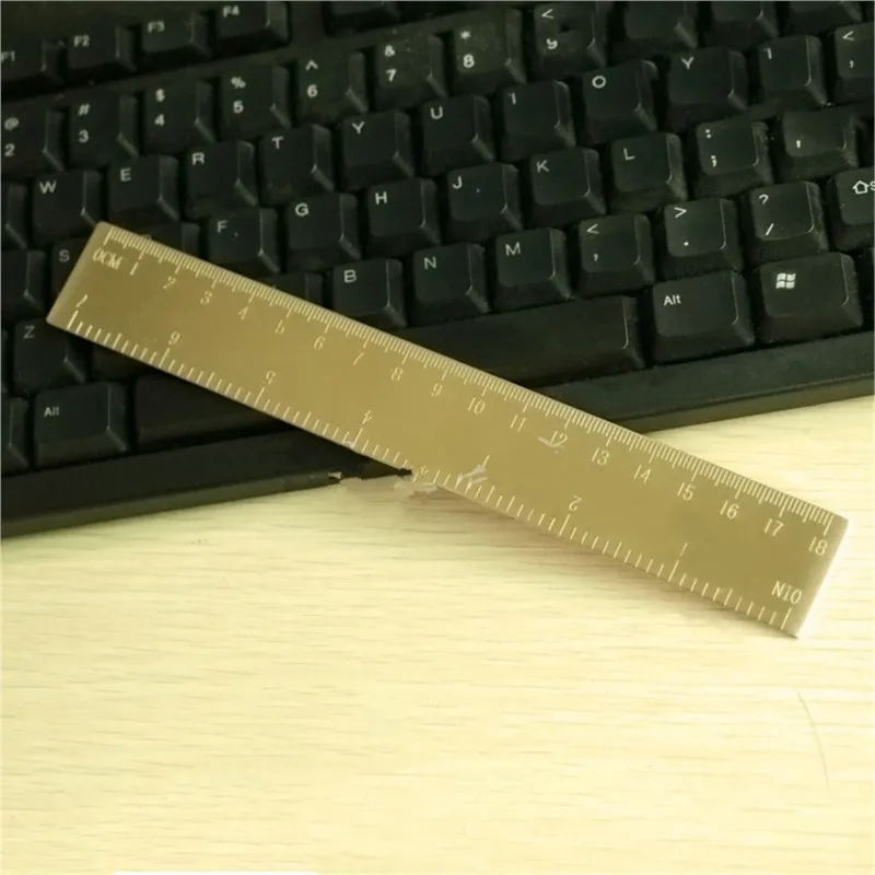 1 pcs   Multifunction Thickening Portable Brass Ruler 18 CM School Office Drawing Tools