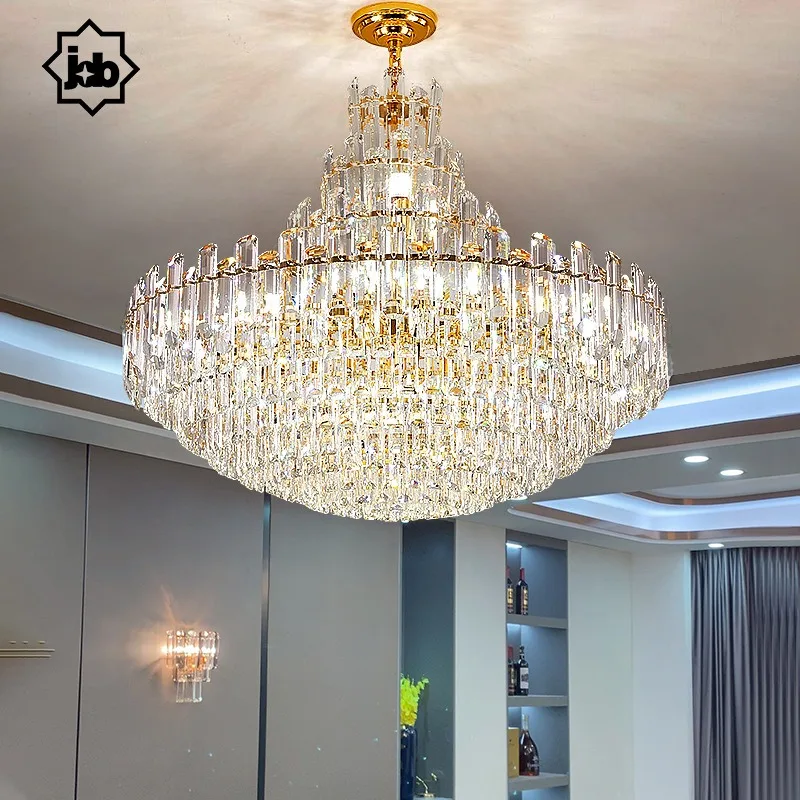 Light crystal chandelier living room headlights, modern minimalist home villa luxury dining room chandelier bedroom lamps