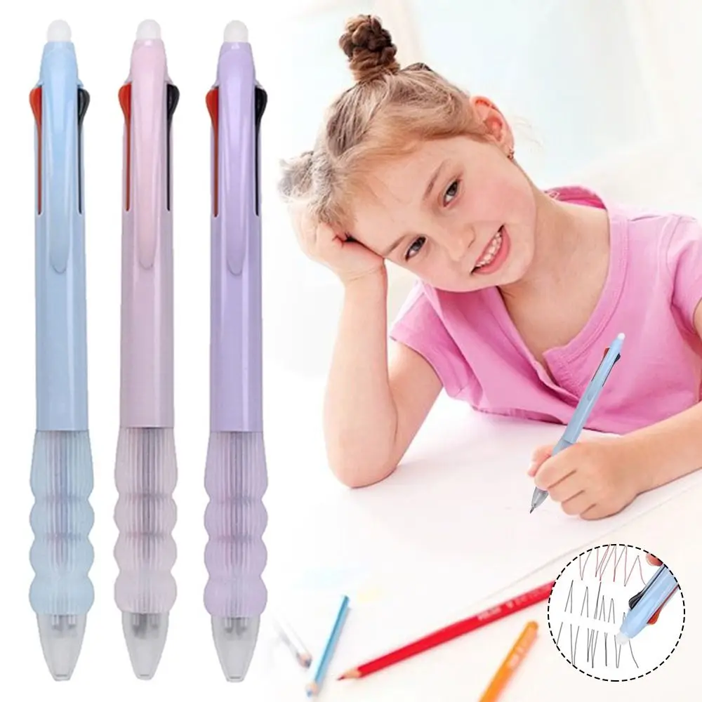 

Creative 3-in-1 Erasable Pen 0.5mm Tip Black/Blue/Red Ink Gel Pen Writing Tool Signature Pen Gift