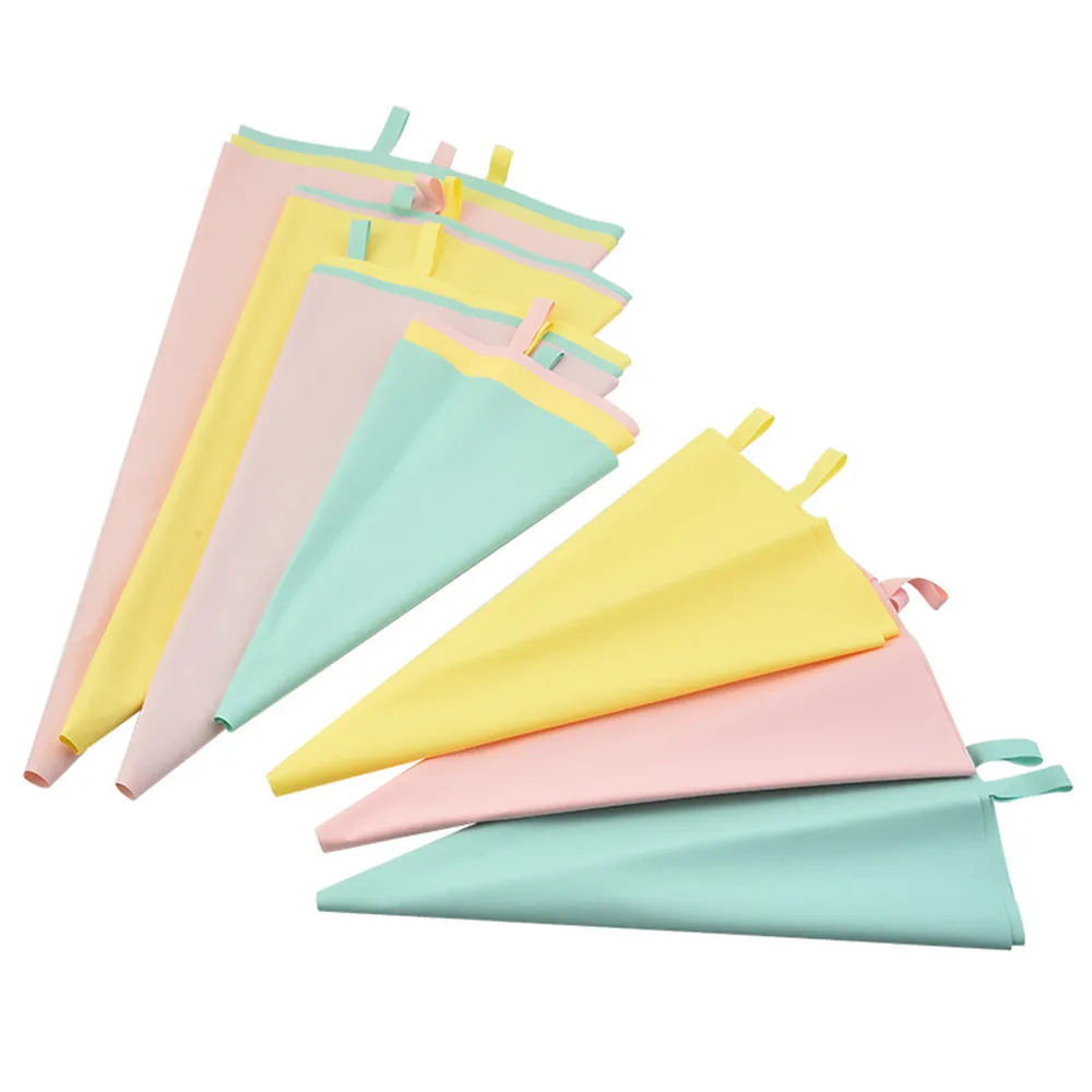 Diy Silicone Icing Piping Pastry Bags Reusable Cream Bag 5sizes Cupcake Decorating Baking Tools Fondant Sugarcraft Kitchen Acc