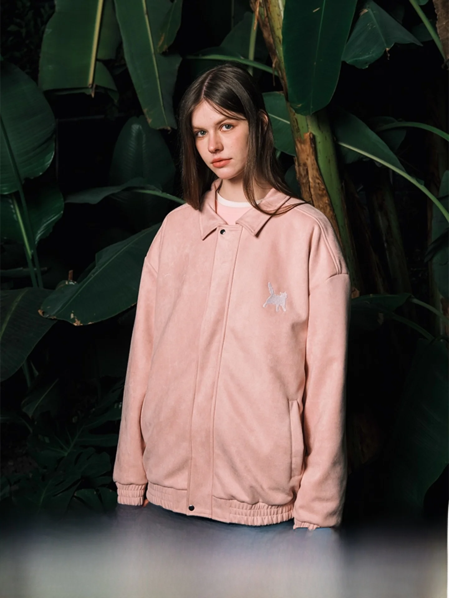 ملابس خارجية فضفاضة للرجال من Suamoment مطرزة من جلد الغزال الصناعي Jaet Street Sle ملابس خارجية فضفاضة للزوجين من ألياف البوليستر