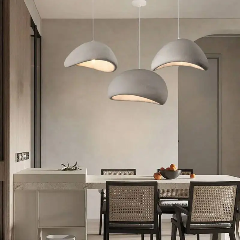 

Wabi Sabi Pendant Lighting - Japanese Minimalist Loft Hanging Lamp, Cord Suspend Fixture for Home Decoration