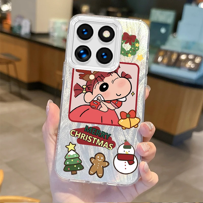 C-Crayon Shin-chans Christmas Phone Case For Xiaomi 15 Pro Case Poco X6 X3 F6 M6 M4 Pro C75 13T 14T 11X 11 Lite Shockproof Cover