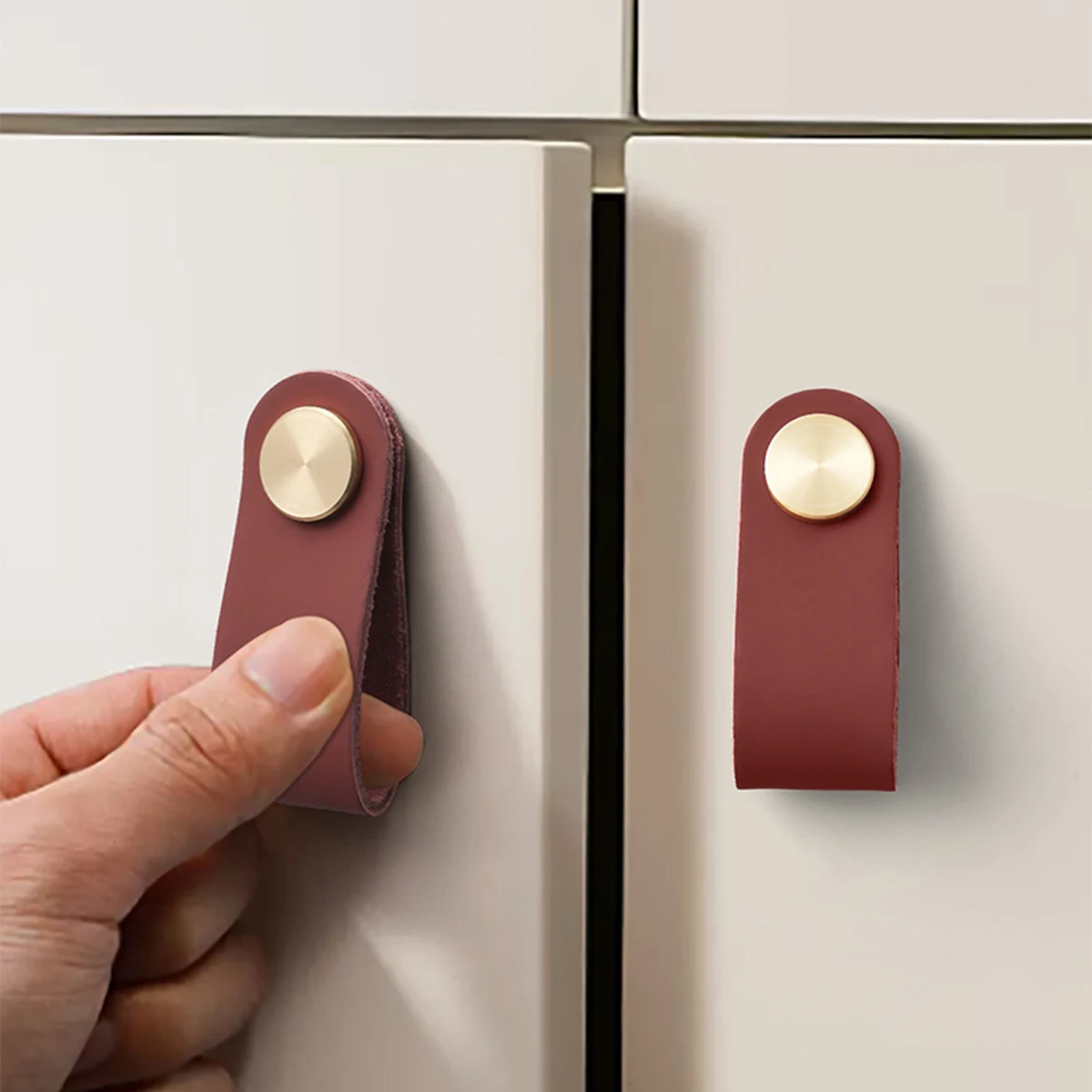 Leder griffe 6,4x2,5 cm hand gefertigte Möbel knöpfe Griffe Möbels chrank Schrank knöpfe für Küchen