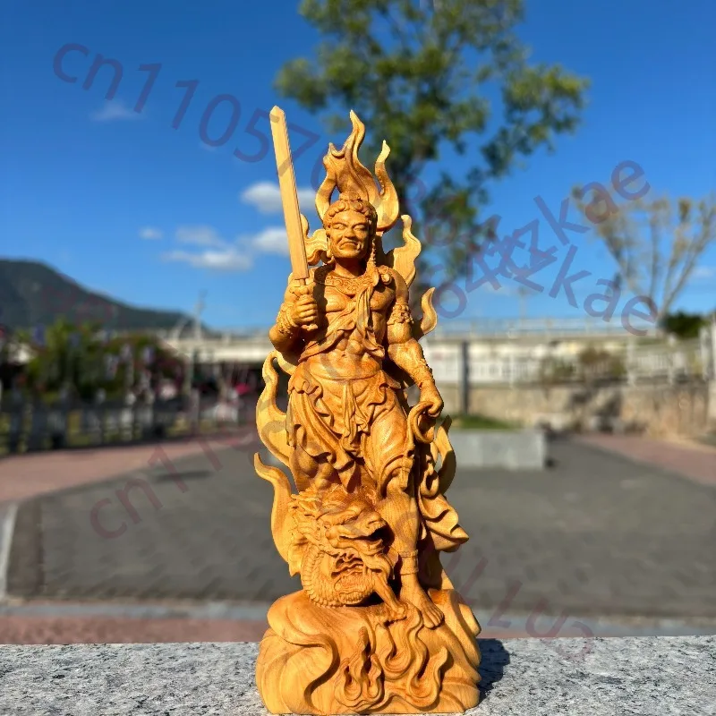 

Статуэтка Фудо Мьё-ё из резного дерева боксуса, 21x7.6x4.6 см, деревянная фигурка Акала, ручная работа Tangmi, декор для дома, религиозный подарок