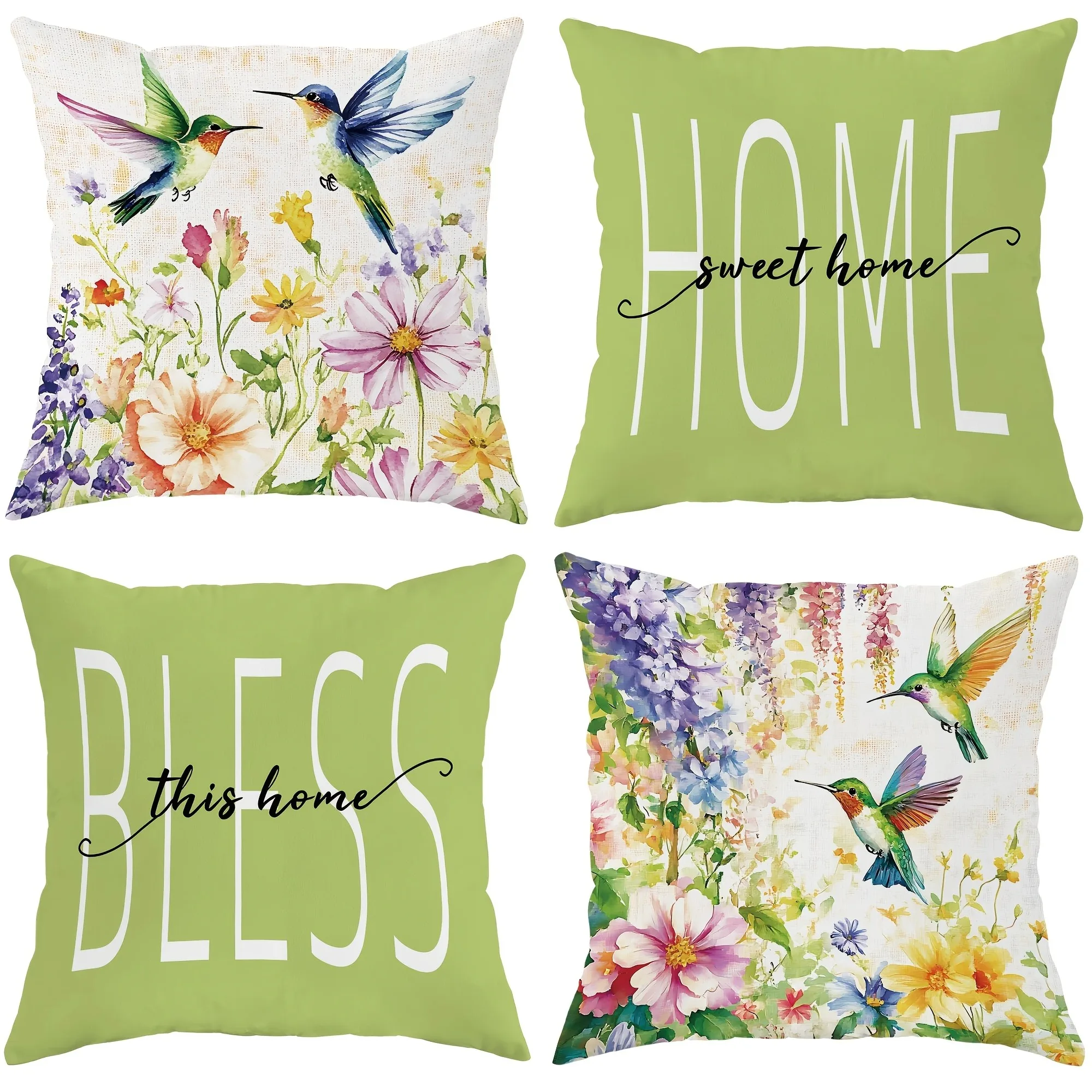 1pcs pillow case, bird, flower, Sweet home printed pillowcase, living room sofa chair cushion cover, bedroom room decoration