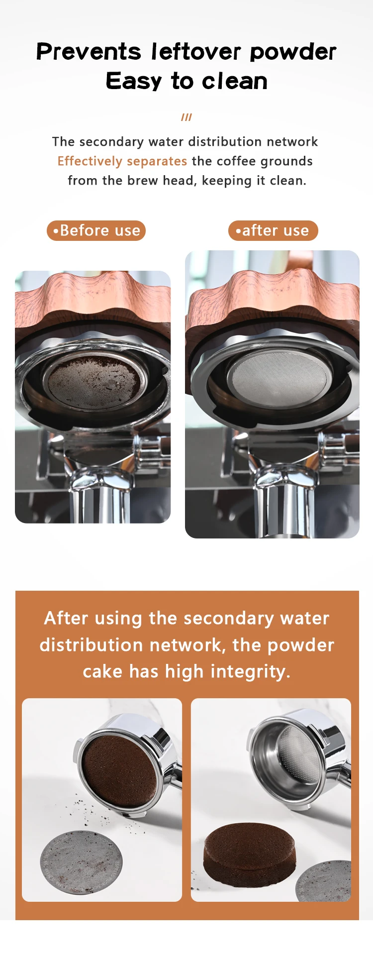 KACACAO Espresso Puck Screen Kaffeefilter, wiederverwendbarer Edelstahlhalter, 0,2 mm, für 51/54/58 mm Siebträger, Barista-Zubehör – Detail 3