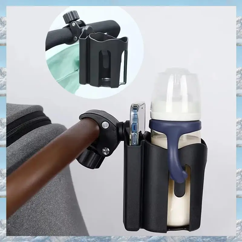 

L81A 2025-Universal Baby Stroller Cup Holder With Mobile Phone Slot, Fits Electric Car & Bicycle, Water Bottle Holder