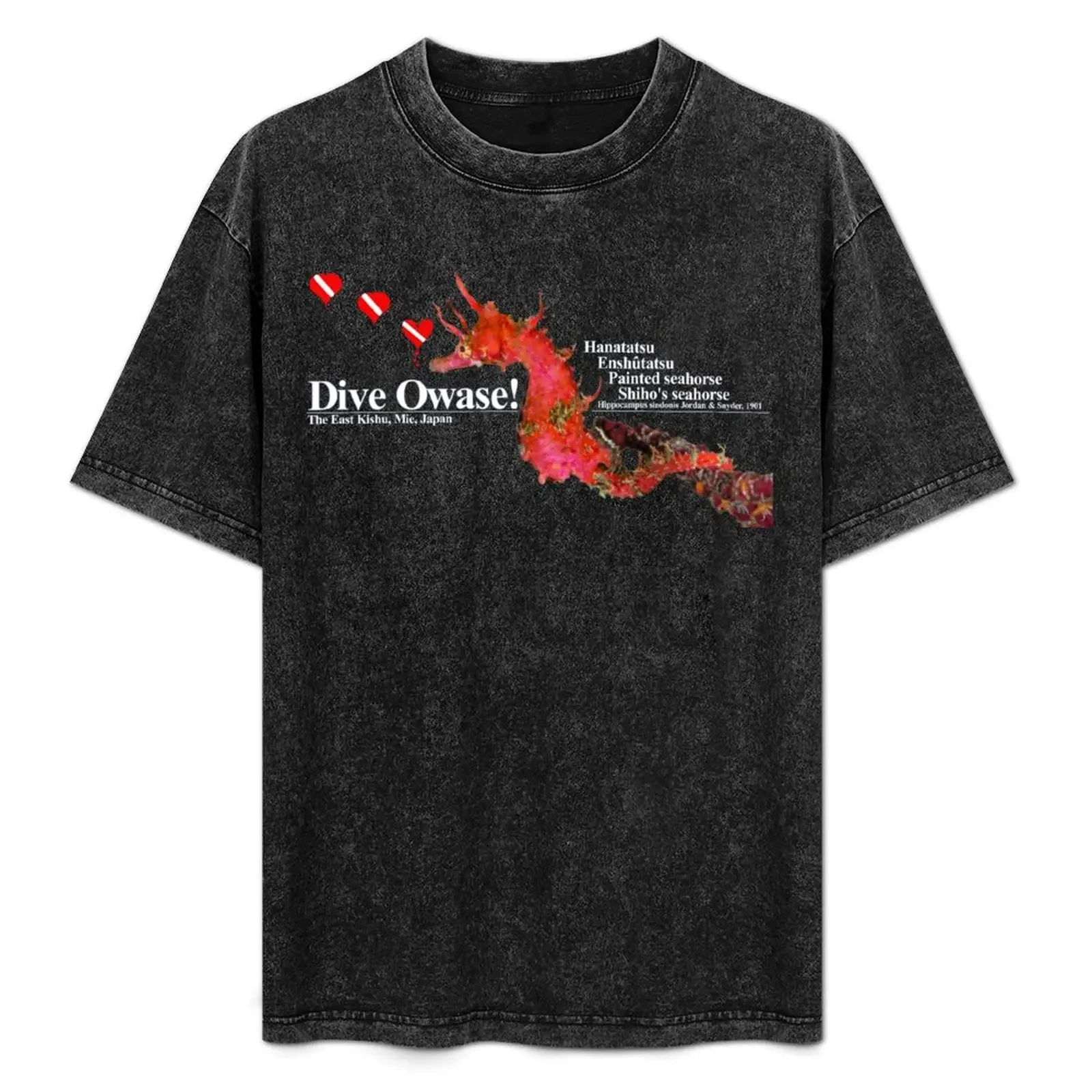 

Lovely Seahorse print T-Shirt Worker Basic Short Sleeve Tee