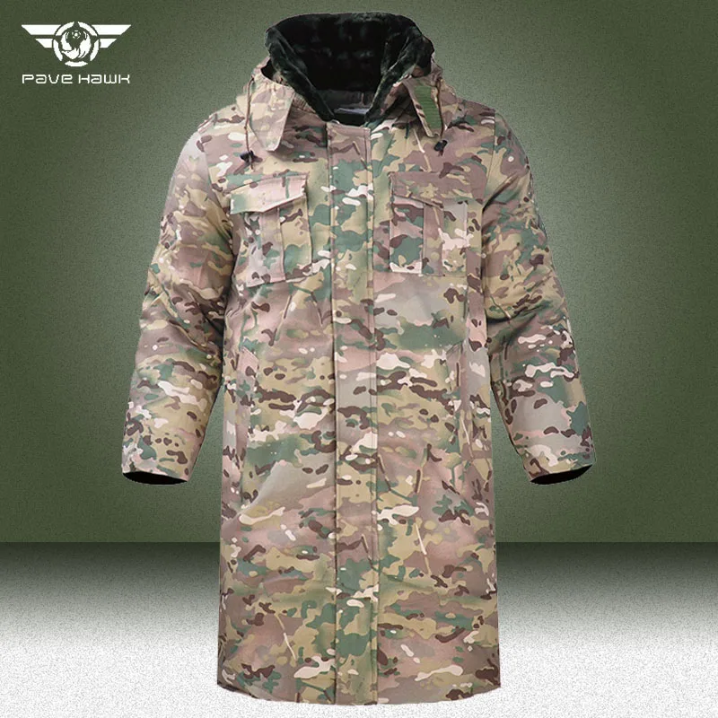 Camo Parka impermeável tático masculino, jaquetas longas acolchoadas, casacos militares masculinos, corta-vento resistente ao desgaste, grosso,