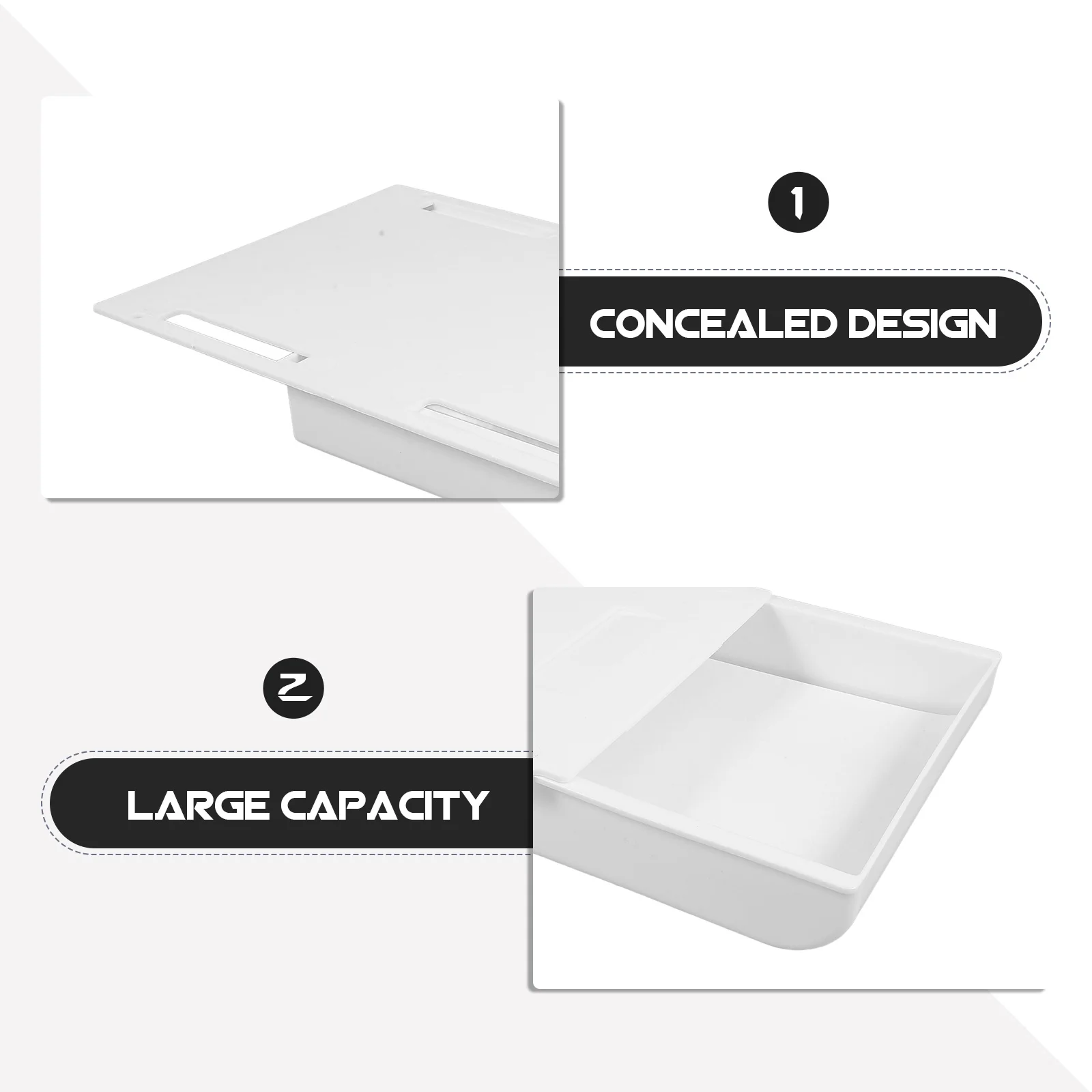 

Hidden Drawer Organizer Under Desk Large Capacity Storage For Office Dorm Study No Drill Required Plastic Desk Drawer