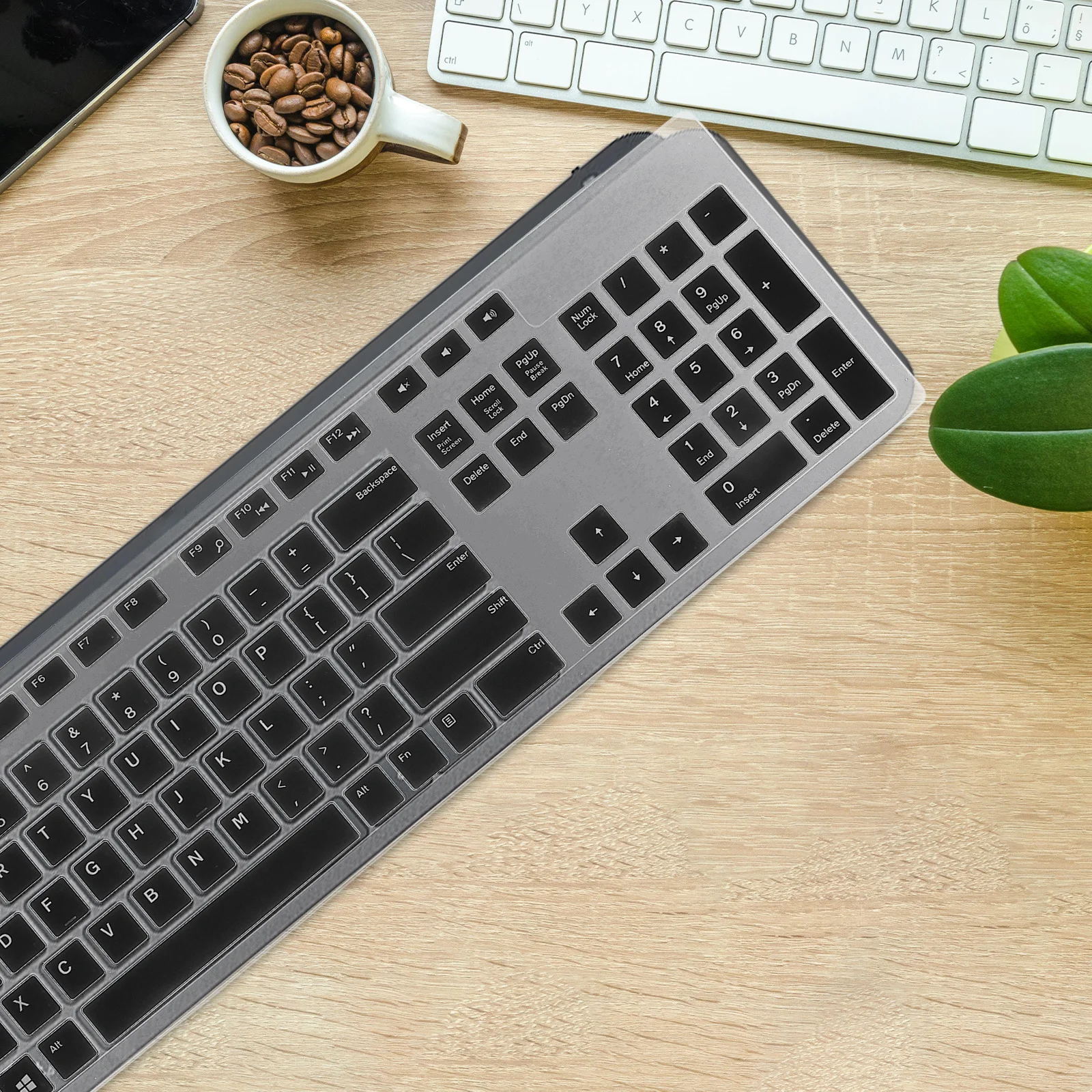 

1Pcs Keyboard Protector Ultra Thin Silicone Cover Waterproof Dust Proof Fit Kb216 Km636 Optiplex 5250 3050 3240 5460 7450