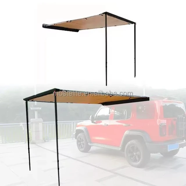 

Hot selling:Aluminum Alloy Shell Car Side Weatherproof Retractable Sunshade Camping Roof Side Awning Tent for
