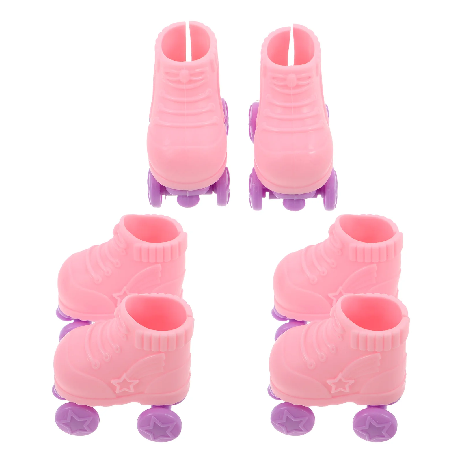 3 paires de Mini patins, chaussures de Simulation, décors, patins à roulettes réalistes pour maison de poupée Miniature, accessoires de petite maison, chaussures de jouet miniatures