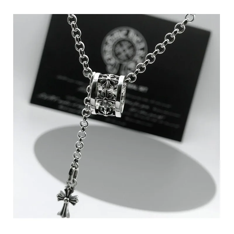 

Chaoxuan Ke Luo Xin Cross Small Waist Trendy Brand Hip Hop Men's and Women's Collarbone Chain Personalized Pendant Thai Silver N