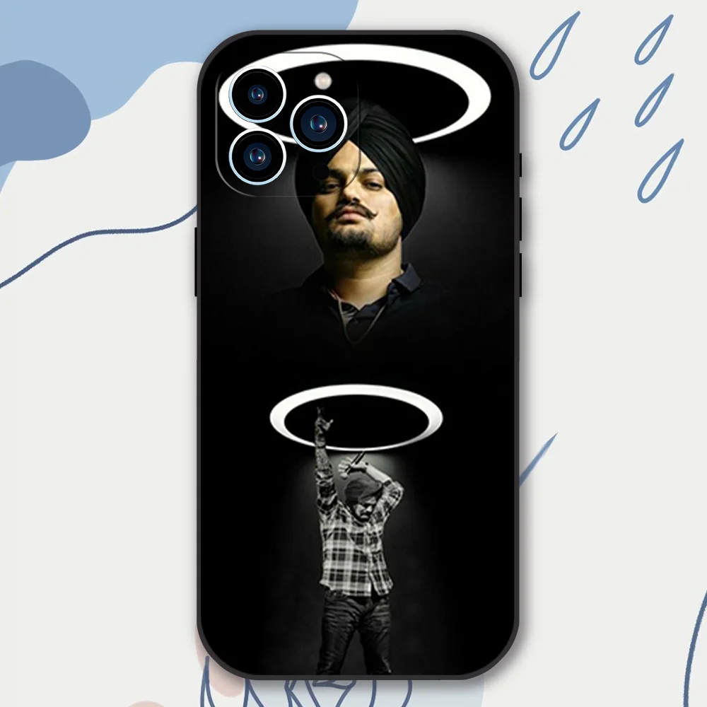 Singer Sidhu Moose Wala Phone Case for iPhone 12 11 13 14 15 16 Max Pro Plus Black Soft Silicone Cover