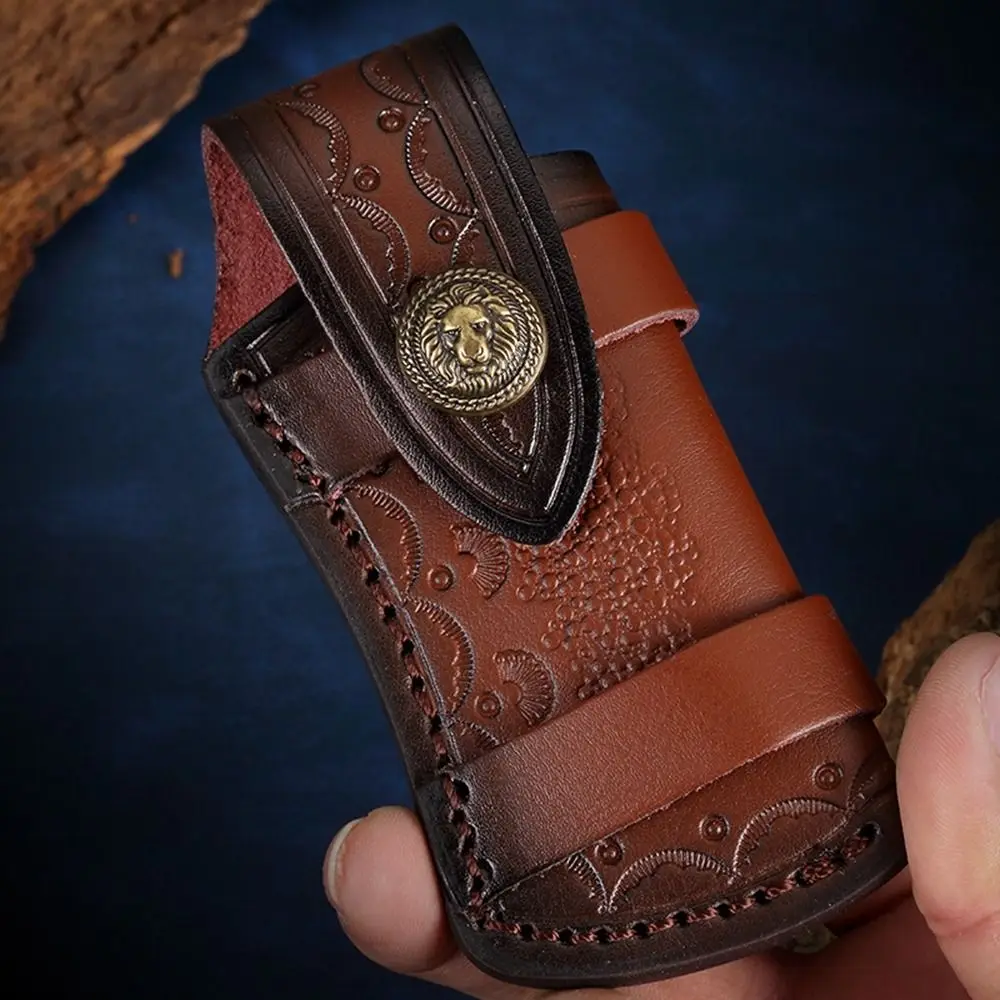 Foldable Waist Knife Scabbard Flashlight Belt Loop Case Holder Leather Sheath Hunt Camping Pocket Outdoor Carry Equipment