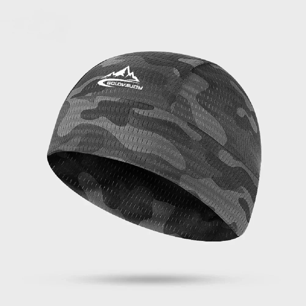 Berretto da ciclismo ad asciugatura rapida Fodera per casco da motociclista Bike Summer Riding Cappello anti-sudore Tessuto a rete antivento per