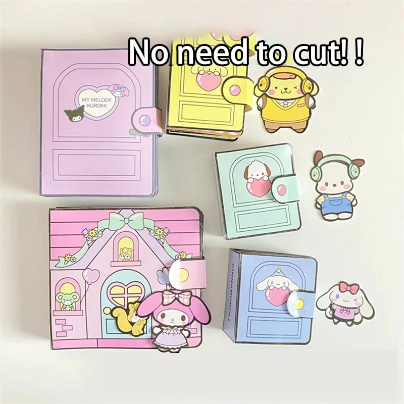 Sanrio น่ารักไม่จำเป็นต้องตัดการ์ตูนคุโรมิเมอเรติเด็กรูปแบบที่เงียบสงบหนังสือของเล่นผลิตเองและทนทาน