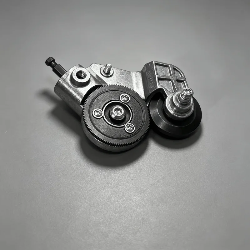 Metal Knurled Wheel Assembly with Rubber Press Roller, Feed Roller Bracket Assembly, Mechanical Transmission Replacement Part