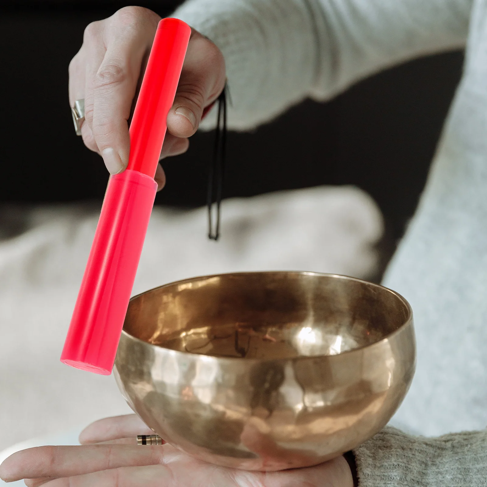 

Crystal Singing Bowl Mallet Acrylic Handle Rubber Head For Meditation Music Concert Use Singing Bowl